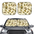 thumbnail image 2 of Vsdgher Monkeys and Pinealpples Print Car Windshield Sun Shade, Reflective Sunshade Window Sunshade Sun Visor Protector Fit for Cars,Trucks,SUVs-Small, 2 of 6