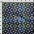 thumbnail image 4 of oneOone Cotton Cambric Medium Blue Fabric Argyle Craft Projects Decor Fabric Printed By The Yard 56 Inch Wide, 4 of 4
