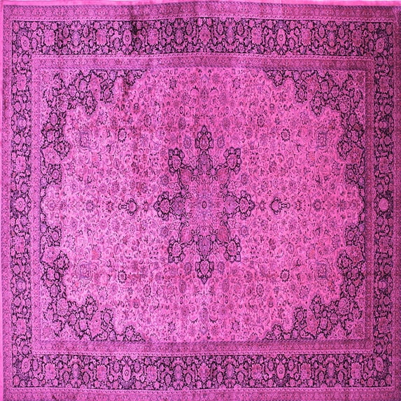 Ahgly Company Indoor Square Persian Pink Traditional Area Rugs, 5' Square