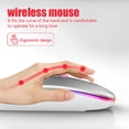 thumbnail image 3 of Ratón inalámbrico Bluetooth para tableta, teléfono, retroiluminación RGB recargable, para iPad, PC, portátil, tableta, teléfono, ratón USB de 2,4 GHz, 3 of 5
