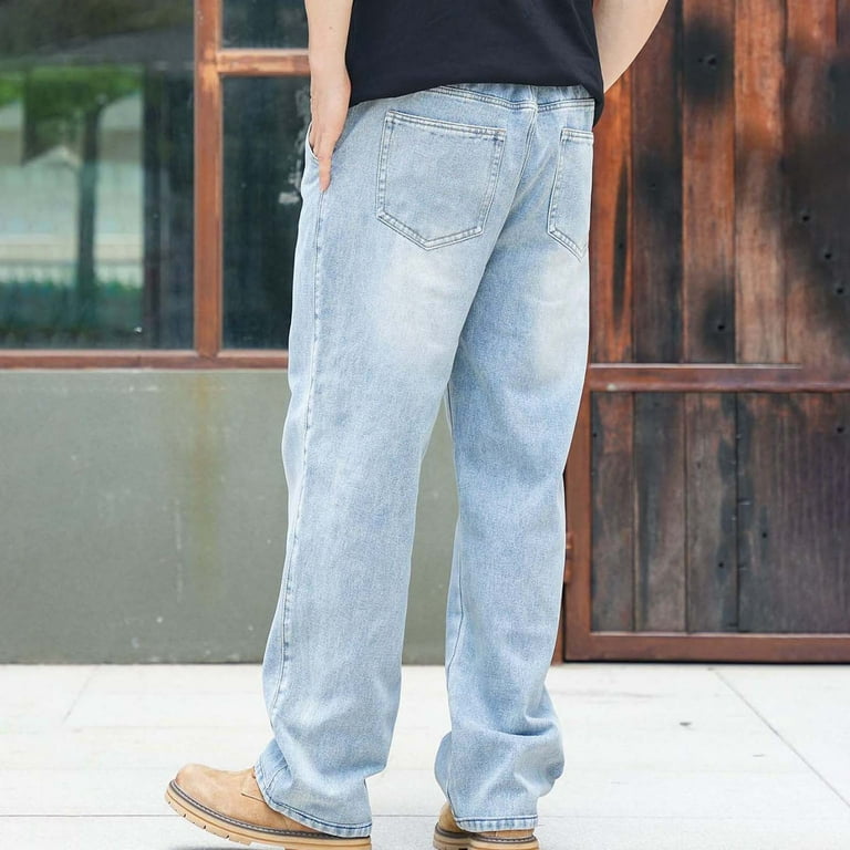 DPTALR Men's Straight Leg Jeans，Stretch Bootcut Denim Pants