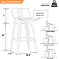 thumbnail image 3 of Apeaka 30 inch Bar Stools Set of 4 - Rustic Wood Seat & Metal Frame, Counter-Height Chairs for Kitchen Island, Pub Table (Easy Assembly), 3 of 5