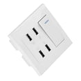 thumbnail image 4 of 5V 2.1A/1A 4100Ma Usb Wall Mounted Socket, Quality Flame-Retardant Outlet Splitter, 4 Ports Switch Control For Smart Phone, Camera For Home, Office, Hotel, 4 of 8
