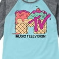 thumbnail image 3 of MTV Logo - Ice Cream - Toddler And Youth Girls Raglan Graphic T-Shirt, 3 of 5