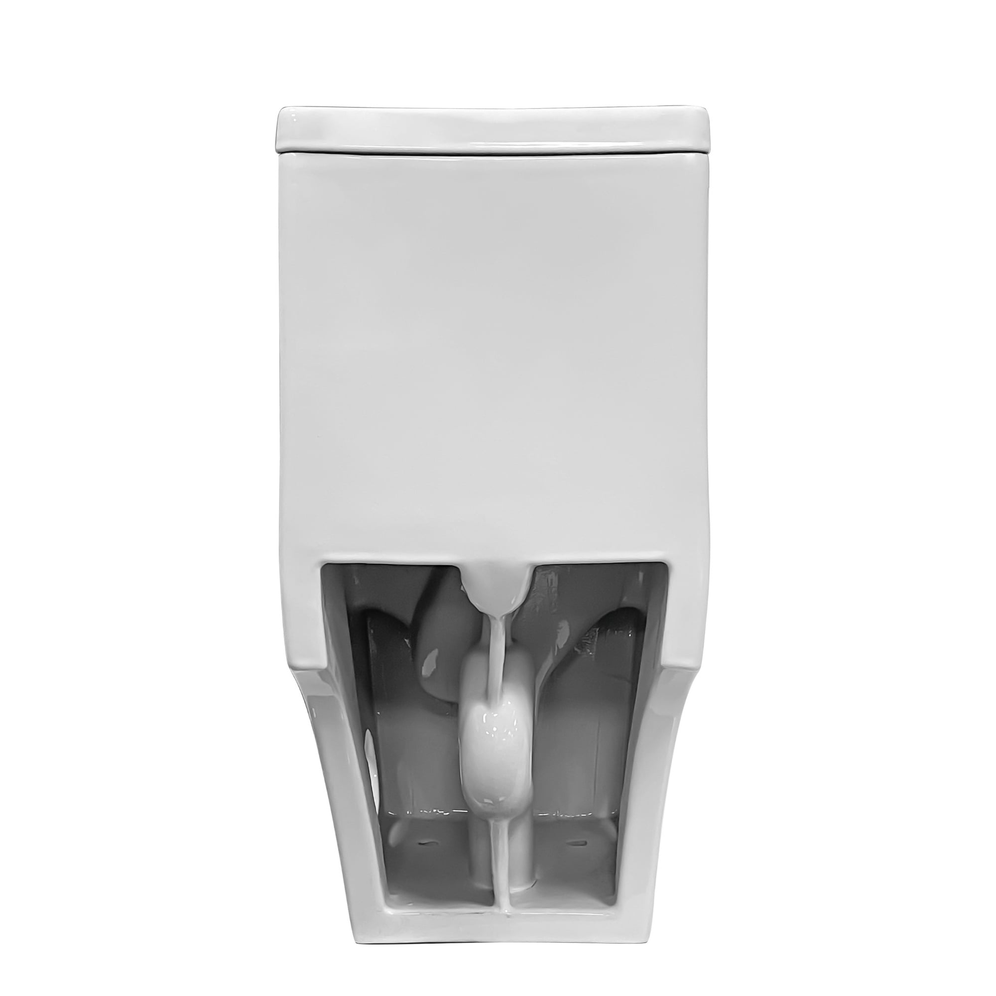 Alvantor Dual-Flush One-Piece Toilet 15.7"Height Square Bowl 1.28/1.6 GPF Toilet White