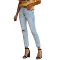 thumbnail image 3 of Vedolay Jeans Women Casual Washed Denim Pants Frayed Hem Boho Jeans Light Blue,L, 3 of 5