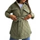 thumbnail image 1 of Txlixc Chaqueta acolchada para mujeres con cinturón ligero, cómodo, cálido, de manga larga de una sola fila Txlixc moda, 1 of 5