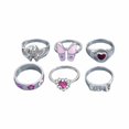 thumbnail image 1 of Chica Personalidad gota de aceite de color de la flor del corazón Multipiece Combinación Set Anillo Moda Hip Hop Mujeres Joyería, 1 of 8