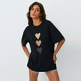 thumbnail image 6 of SUNBS Womens Oversized Graphic Tees - Love Heart Casual T-Shirts for Women Summer Tops, 6 of 9