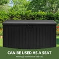 thumbnail image 6 of Uforic 150 Gallon Large Outdoor Deck Box, Double-Wall Resin Storage Box with Side Handles, Waterproof & Lockable,Black, 6 of 9