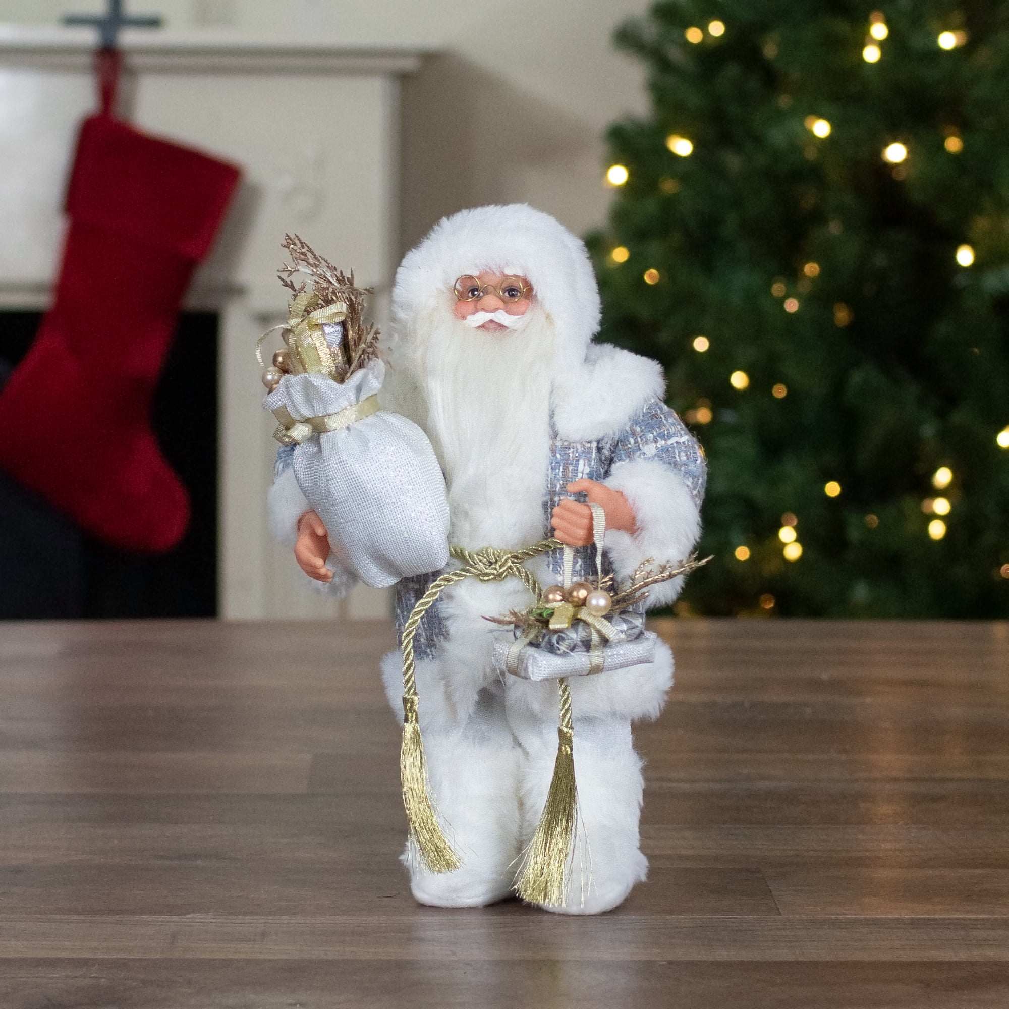 Northlight Winter Frost Santa Claus Standing Christmas Figure - 12"