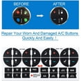 thumbnail image 4 of 2 Sets AC Control Radio Dash Button Repair Kit Sticker for Chevy GMC Decals US,Black, 4 of 11