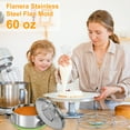 thumbnail image 3 of Rzvnmko Molde de Flan de Acero Inoxidable 1.5QT, Flan Pan para Olla Instantánea 6-8QT, Diseño Mexicano para Hacer Flanera, Flan Pan, Moldes para Flan - Moldes para Flaneras con Tapa, 3 of 12
