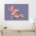 thumbnail image 2 of PixonSign Canvas Print Wall Art Vintage Textured Pink & White Roses Floral Wilderness Drawings Modern Art Glam Closeup Colorful Multicolor Pastel for Living Room, Bedroom, Office - 24"x36", 2 of 5