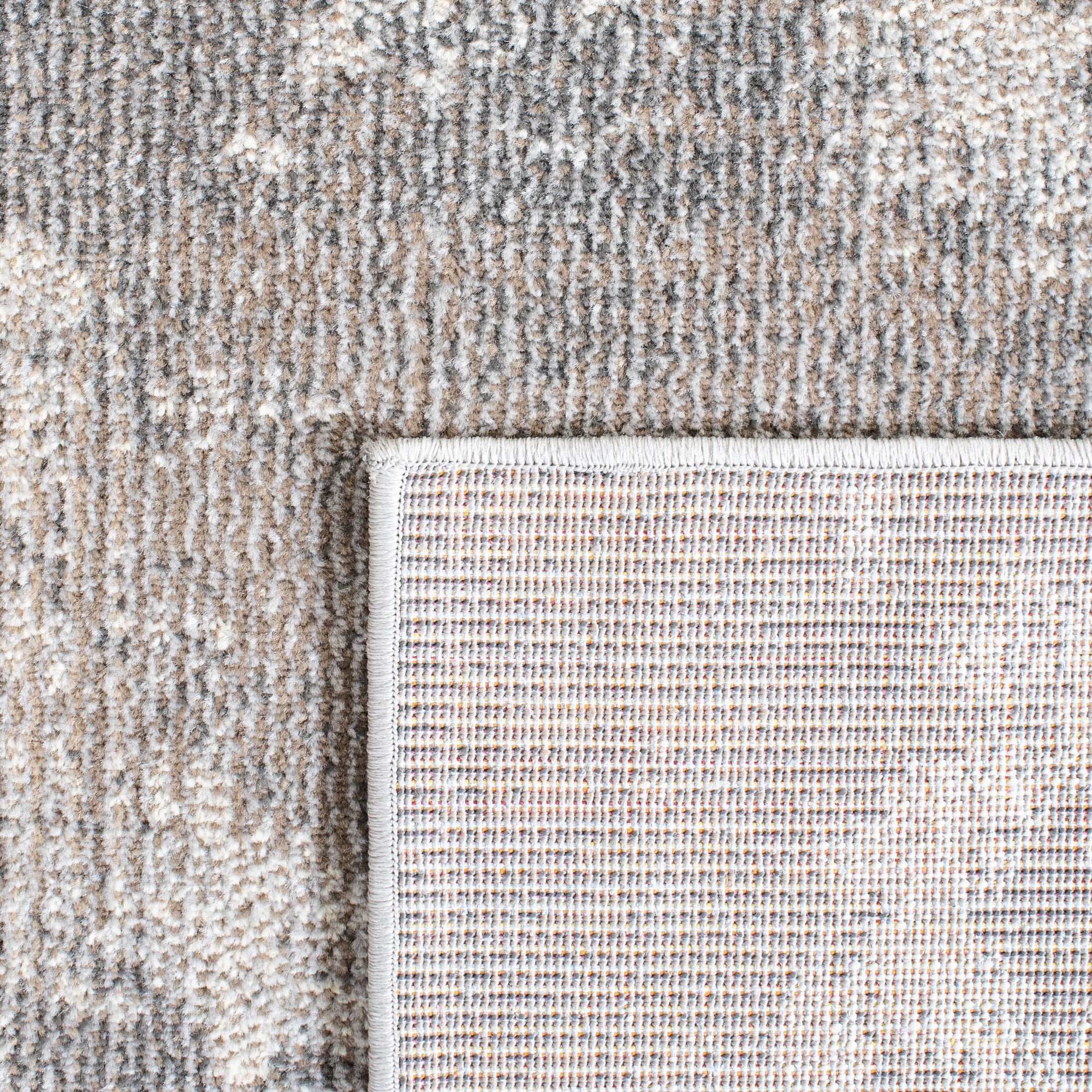 SAFAVIEH Madison Oscar Abstract Distressed Area Rug, Beige/Grey, 8' x 10'