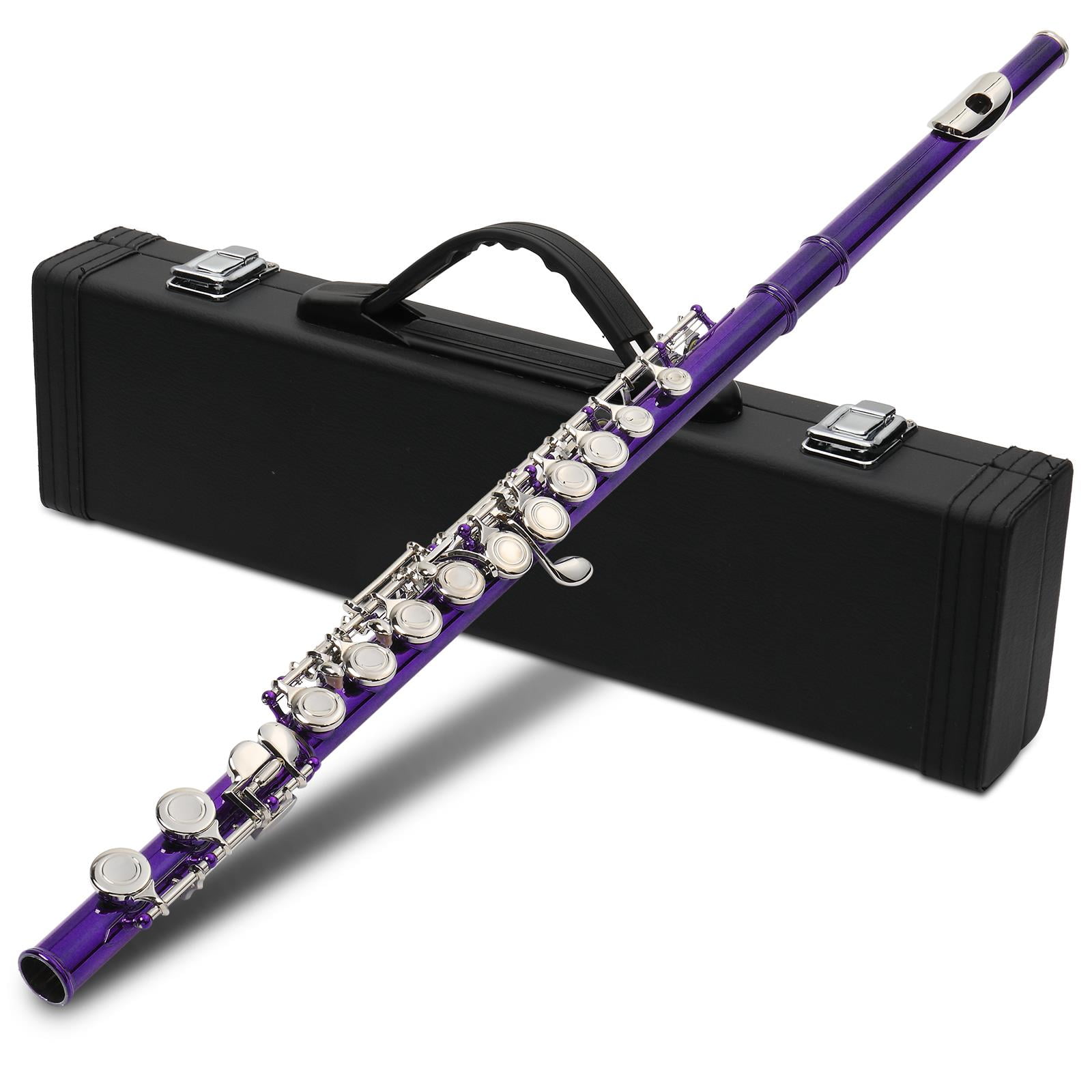 Zimtown Concert Silver Flute, Nickel-Plated, C Tone, 16 Keys Zimtown Concert Silver Flute, Nickel-Plated, C Tone, 16 Keys