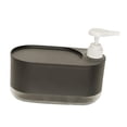 thumbnail image 3 of Dispensador de jabón líquido para lavavajillas, portátil, moderno, 2 en 1, con soporte para esponja, organizador de fregadero para encimera de cocina. negro, 3 of 8
