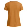 thumbnail image 6 of Tfken Summer Women Tshirts Solid Color Short Sleeve V Neck Tops Casual Trendy Female Soft Shirts Yellow, 6 of 6