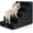 Black, variant on Stairs for Small Dogs, 5 Tier Removable  Pet Stairs for Couch and Bed, 23.6" H Non-Slip  Steps for Puppies and Old Cats with Support Board, 19.7x29.5x23.6 inch, Dark Grey