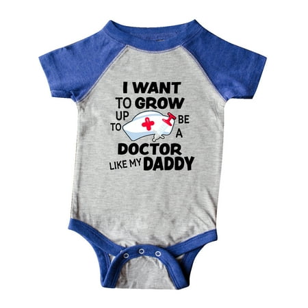 

Inktastic I Want To Grow up To Be a Doctor Like My Daddy Gift Baby Boy or Baby Girl Bodysuit