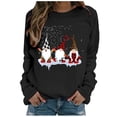 thumbnail image 2 of Women Cute Christmas Graphic Crewneck Sweatshirt with Snow and Sparkles Casual Holiday Party Pullover Top, 2 of 4