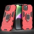 thumbnail image 5 of Military Shockproof for iPhone 13 Protective Case Heavy Duty Armor Rugged Sturdy Phone Cases with Ring Kickstand Bumper Anti-Scratch Cover for iPhone 13,Red, 5 of 7
