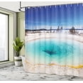 thumbnail image 5 of Ambesonne Yellowstone Shower Curtain, Spring Hot Volcano, 69"Wx70"L, Turquoise Blue, 5 of 5