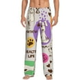 thumbnail image 2 of Lsque Dog Doing Yoga Print Men's Pajama Pants, Lounge Pant - Comfortable Home Wear,Elastic Waistband, Stylish Design-Medium, 2 of 9