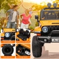 thumbnail image 4 of Shininglove 24V Battery Powered Ride-on Car with Remote Control, 4WD Powered Off-Road UTV Toy Car with LED Lights, MP3 & Back Storage(Orange), 4 of 7
