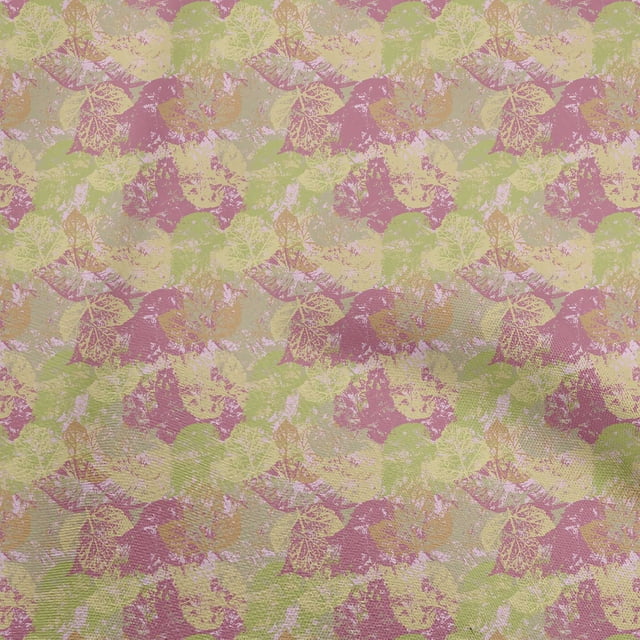 oneOone Polyester Spandex Tissu Brun Clair Automne Feuilles Robe Tissu Tissu Imprimé par la Cour 56 Pouces de Large