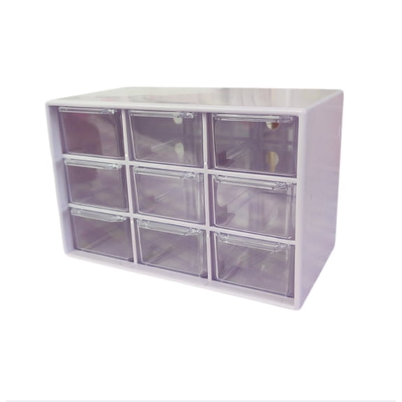 9 Section Bead Organizer Box for Rhinestones, Stackable Storage with Removable Dividers for Jewelry Making Supplies