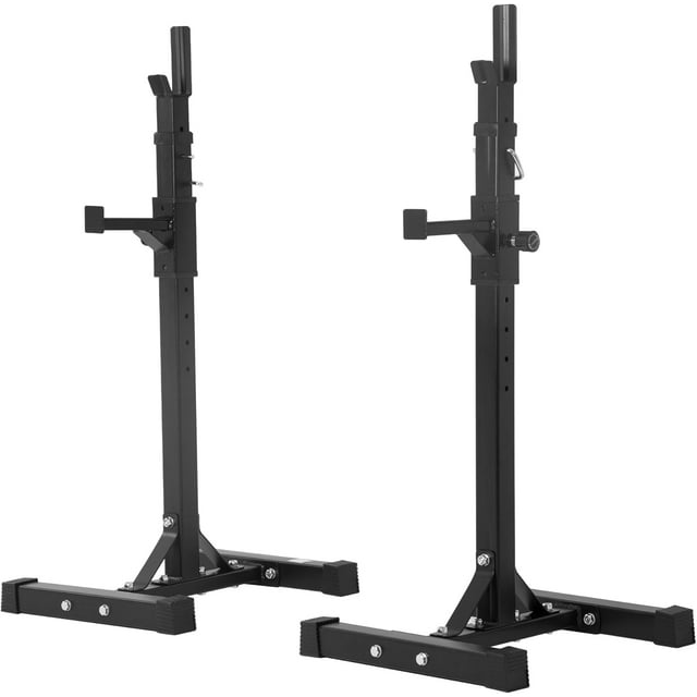 PayLessHere Support de Squat Réglable pour Banc de Barres 40 Pouces-66 Pouces Multi-Fonction Robuste Portable pour Barres de Gym à Domicile Charge Max 550lbs