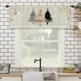 thumbnail image 6 of Christmas Tree Winter Kitchen Curtain Valance 54W x 18L Inch Xmas Holiday Snowflake Rod Pocket Short Cafe Small Window Treatment Drapes Decor, 6 of 7