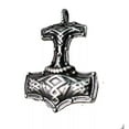 thumbnail image 5 of K-KED Viking Thors Hammer Necklace Mjolnir Pendant Stainless Steel Norse Amulet, 5 of 5