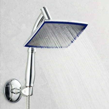 Bathroom 360° Adjustable Detachable Handheld Bath Spa Rain Shower Head Rainfall Bathroom Square Leak-proof Top