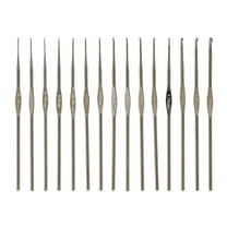15/16 PCS Crochet Hooks Set, 0.5mm-2.7mm Aluminum Crochet Hooks Set with Large Eye Needle Knitting
