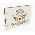 thumbnail image 7 of Darling Souvenir Personalized Engraved Laser Cut Wedding Guest Book Wooden Cover Sign-in Book Registry Guestbook Scrapbook-D3, 7 of 7