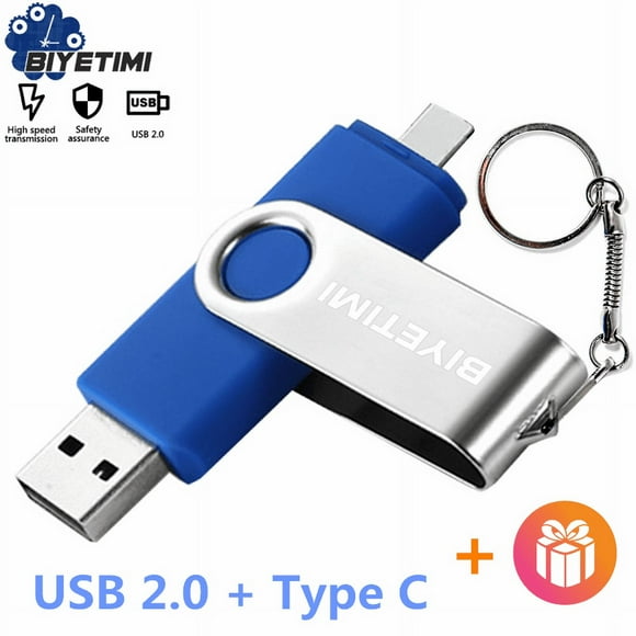 Biyetimi Type C usb flash drive 128GB OTG 2.0 64GB pen drive 32GB real capacity usb флэш-накопител memory stick for phone & cPC