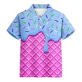 thumbnail image 3 of MUXiin Boys Polo Shirts Button Closure Short Sleeve Hawaiian Shirt Active Wear Polo Casual Tops with Chest Pocket, 3 of 6