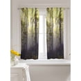 thumbnail image 3 of Yellow Forest Curtains 54 Inch Length, Sheer Curtains for Bedroom Living Room Window Vintage Foggy Woods Tree Rod Pocket Voile Drapes Kitchen Curtains Small Half Window 42"x54" 2 Panels, 3 of 7