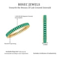 thumbnail image 6 of Rosec Jewels Certified Lab Created Emerald Eternity Ring for Women - Baguette Emerald Ring (AAAA Quality) - with Jewelry Box, 18K Yellow Gold, US 9.50, 6 of 7