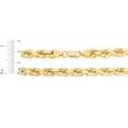 thumbnail image 3 of Floreo 10k Yellow Gold 8mm Solid Rope Chain Diamond Cut Necklace, 3 of 4