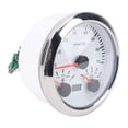 thumbnail image 5 of BIMZUC 85mm 3-in-1 Marine Speedometer Fuel Level Gauge 8-16V Voltmeter 7000 RPM Tachometer with 7 Color Auto-Cycling Backlight for Truck Car Boat RV, White Face Silver, 5 of 9