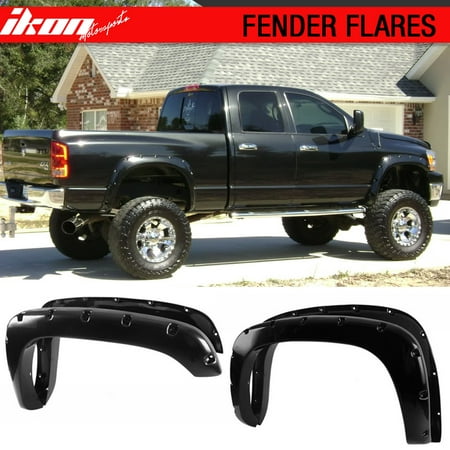 Chevrolet Silverado 3500 Fender - Fits 99-07 Silverado GMC Sierra 1500 2500 3500 Smooth Pocket Fender Flares 4PC