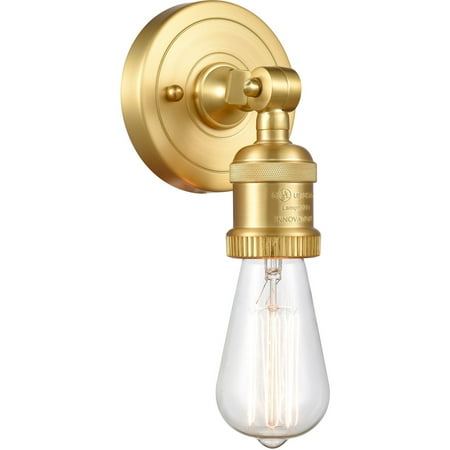 

Satin Gold Tone Wall Sconces 5 Wide Steel/Cast Brass Medium Base 1 Light Fixture