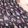 thumbnail image 3 of Fantasy Princess Unicorn Pattern Blanket,Comfortable Soft Flannel Throw Blanket,All Season,Warm Lightweight Blankets for Sofa Bed Couch Living Room Chair,30"x40", 3 of 4