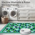 thumbnail image 5 of ODIKA 5'x7' Machine Washable Non-Slip Area Rug, Bold Floral Motif in Striking Emerald and Sapphire Hues High Traffic Rug, Blue, 66105, 5 of 7