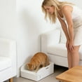 thumbnail image 5 of Disposable Cat Litter Box, Ivory White Solid Color Big Maizai Toilet - Single-Use, No Cleaning Required, Portable Lightweight Leak-Proof Design - For Cat Owners, Traveling With, 5 of 5