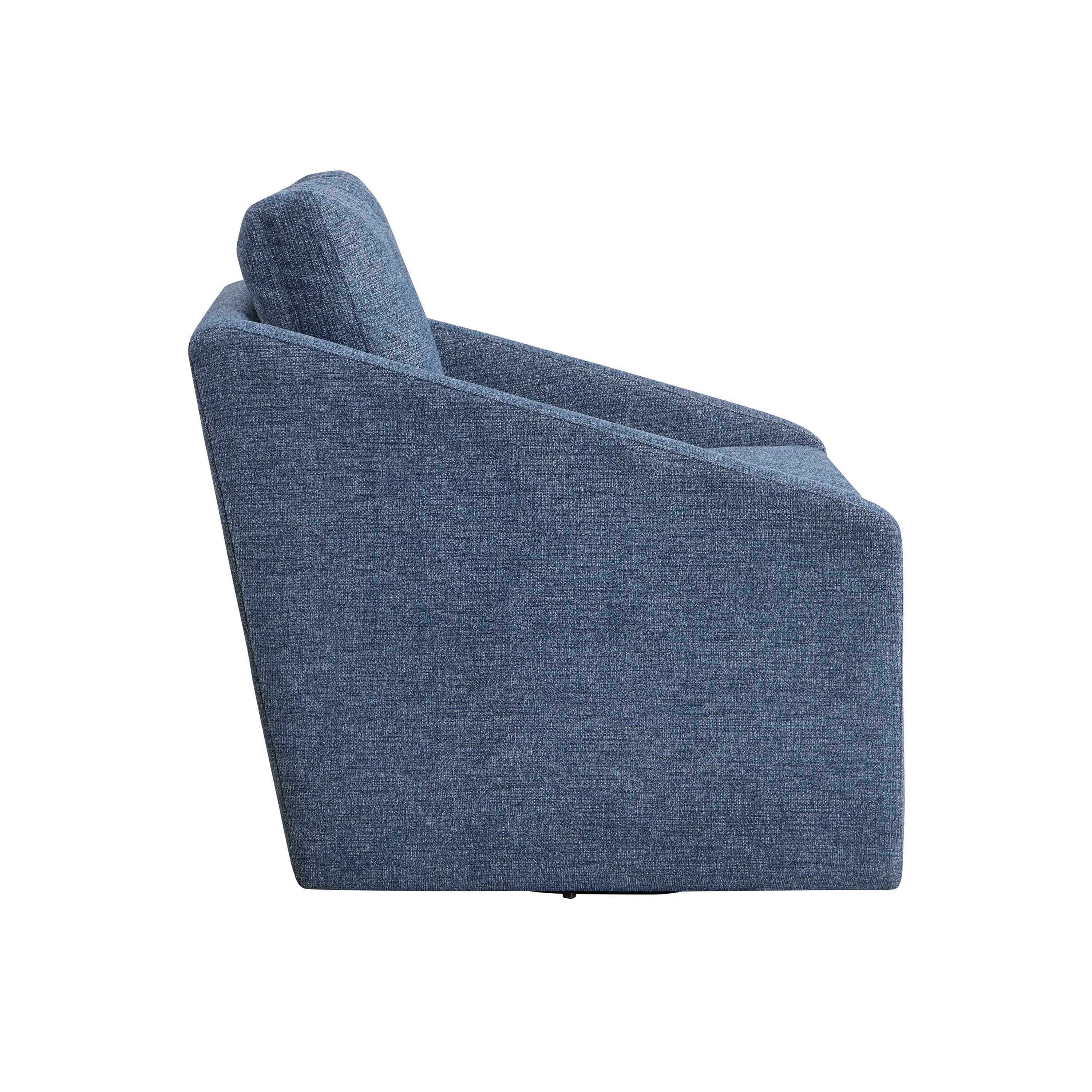 Studio Living Harvard Modern Swivel Accent Chair, Blue Chenille Fabric