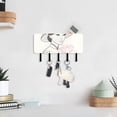 thumbnail image 6 of Woman with Lotues Mail Holder Organizer Wall Mount with Shelf Key Holder Key Rack with 5 Key Hooks for Wall Decorative, 6 of 6